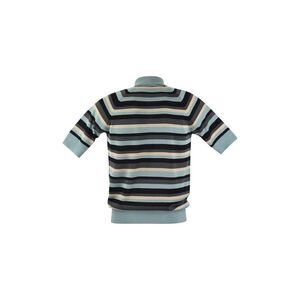 PT01 Men's Striped Knit Polo Sweater Men GREY/LIGHT BLUE Sweaters & Cardigans